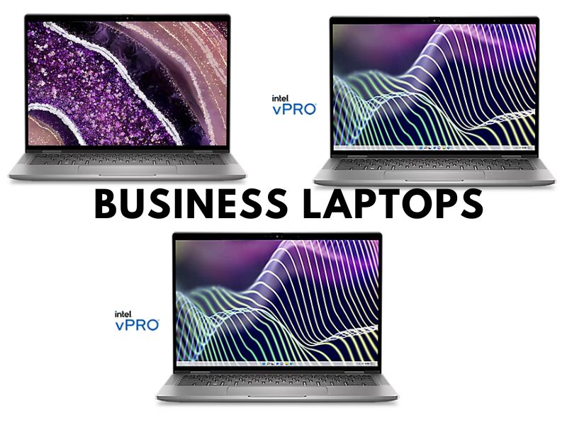 Best Dell Laptops for Business - 3 laptops in the image