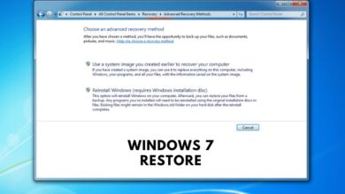 Windows 7 restore factory setting to default