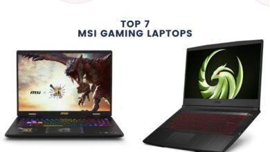 2 of the msi gaming laptops with head title written above them of top 7 msi gaming laptops