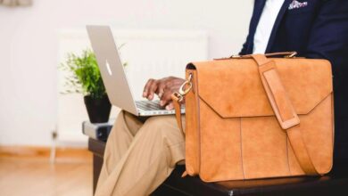 male leather laptop bag - featured image