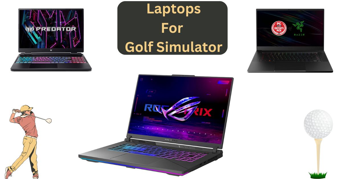 Best Gaming Laptop for Golf Simulator - golf icons and laptops