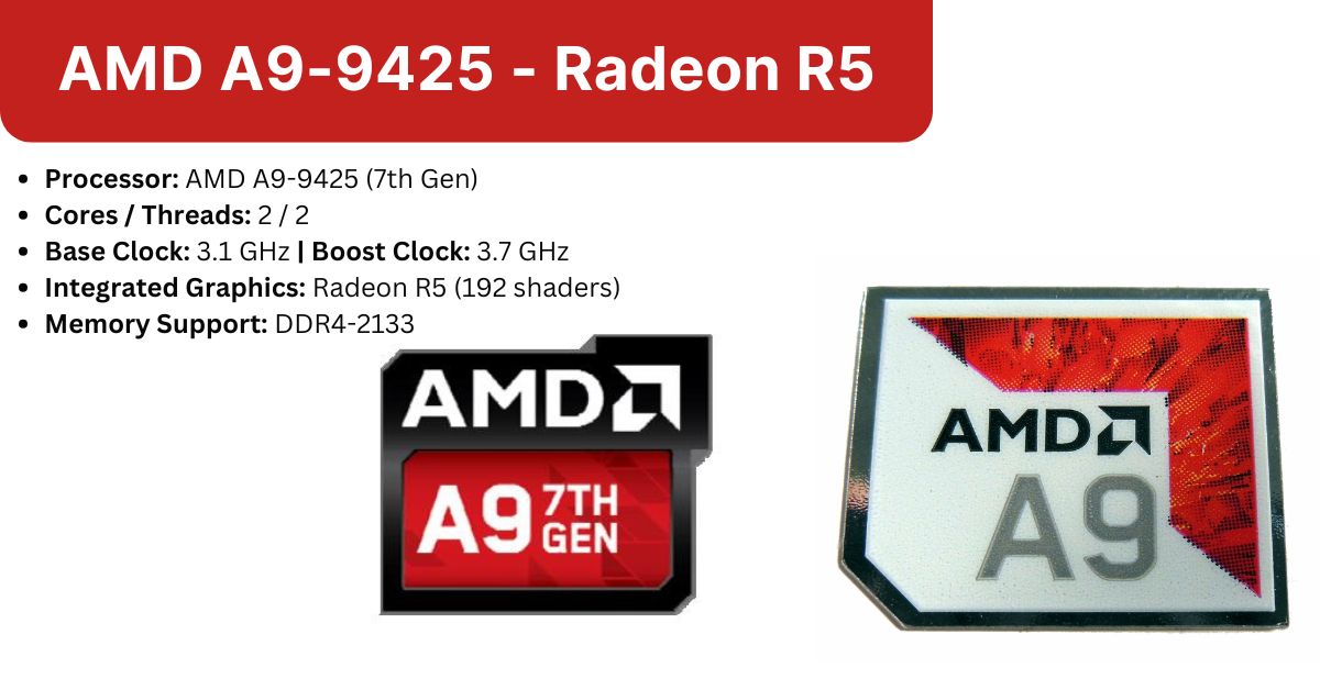 AMD A9-9425 with Radeon R5 Graphics: featured image